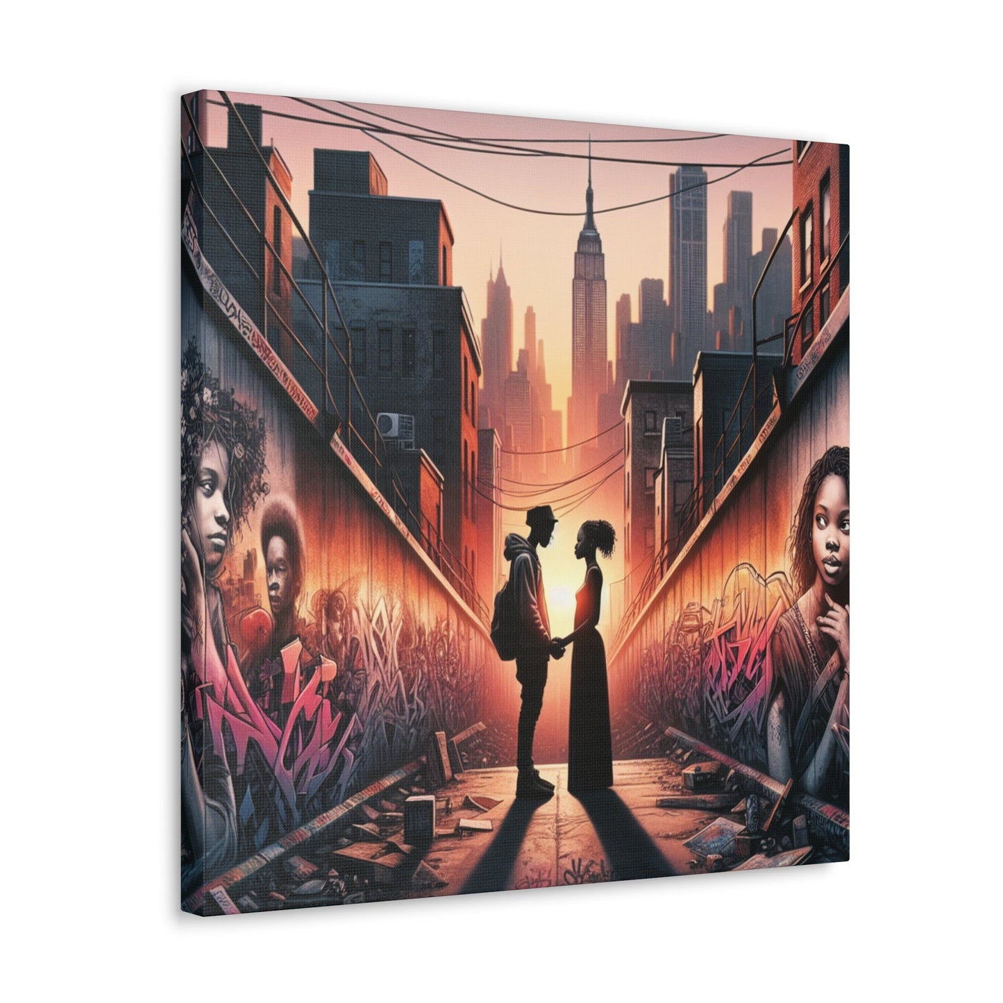 "Urban Love: Sunset in NYC" - Canvas - Authentic4Us