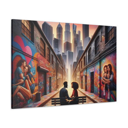 "Urban Love: Transformed Alley Canvas" - Canvas - Authentic4Us