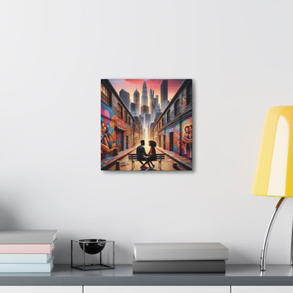 "Urban Love: Transformed Alley Canvas" - Canvas - Authentic4Us