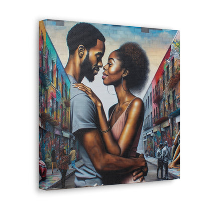 "Urban Love: Vibrant Wall Mural" - Canvas - Authentic4Us