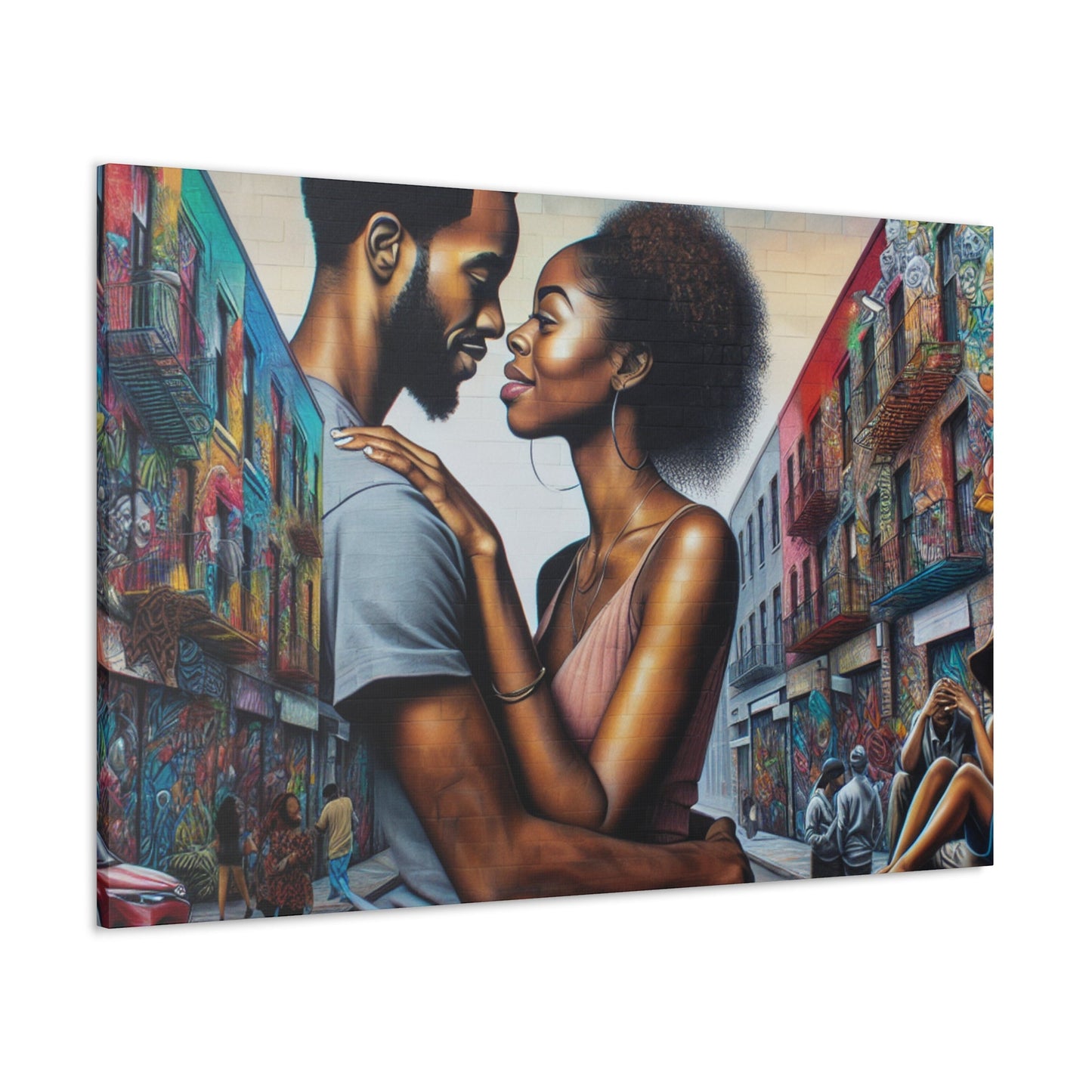 "Urban Love: Vibrant Wall Mural" - Canvas - Authentic4Us