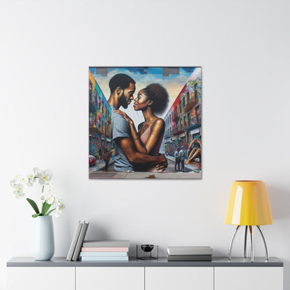 "Urban Love: Vibrant Wall Mural" - Canvas - Authentic4Us