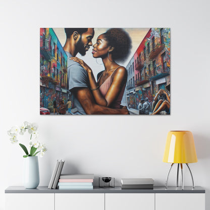 "Urban Love: Vibrant Wall Mural" - Canvas - Authentic4Us