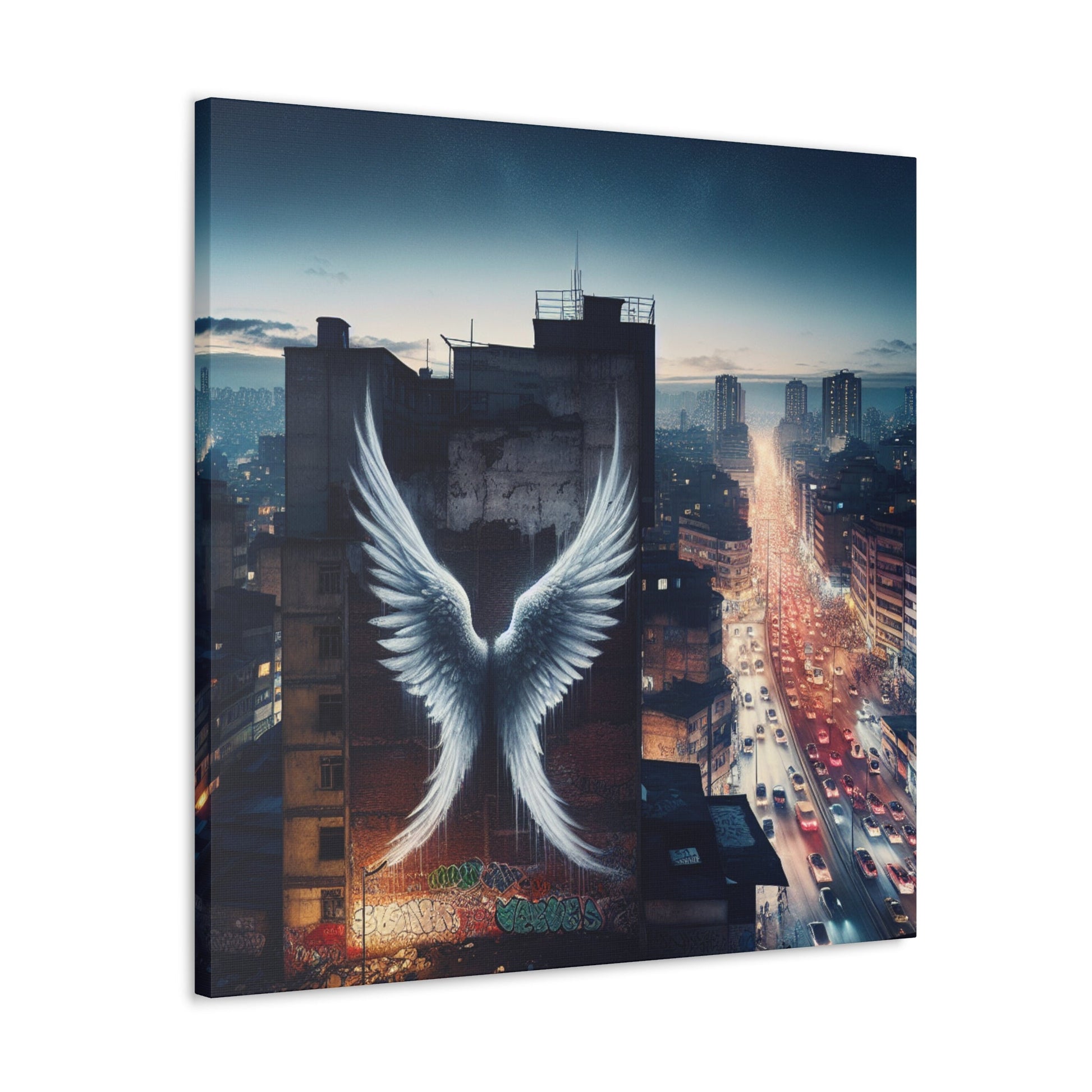 "Urban Twilight Wingscape" - Canvas - Authentic4Us