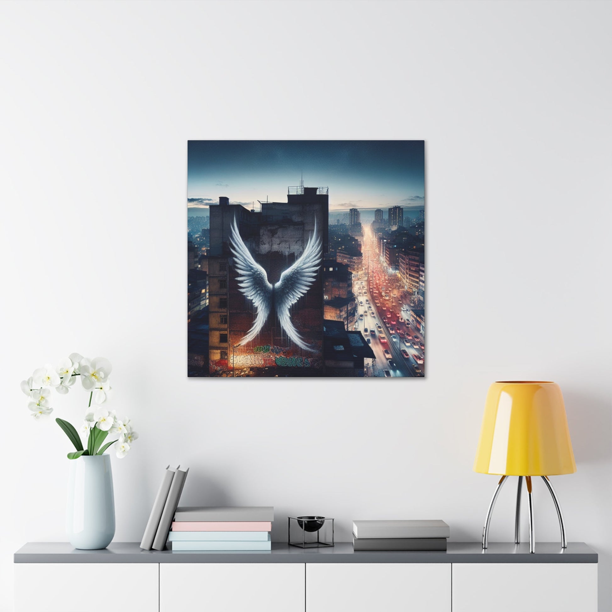 "Urban Twilight Wingscape" - Canvas - Authentic4Us