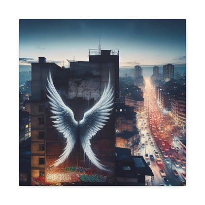 "Urban Twilight Wingscape" - Canvas - Authentic4Us