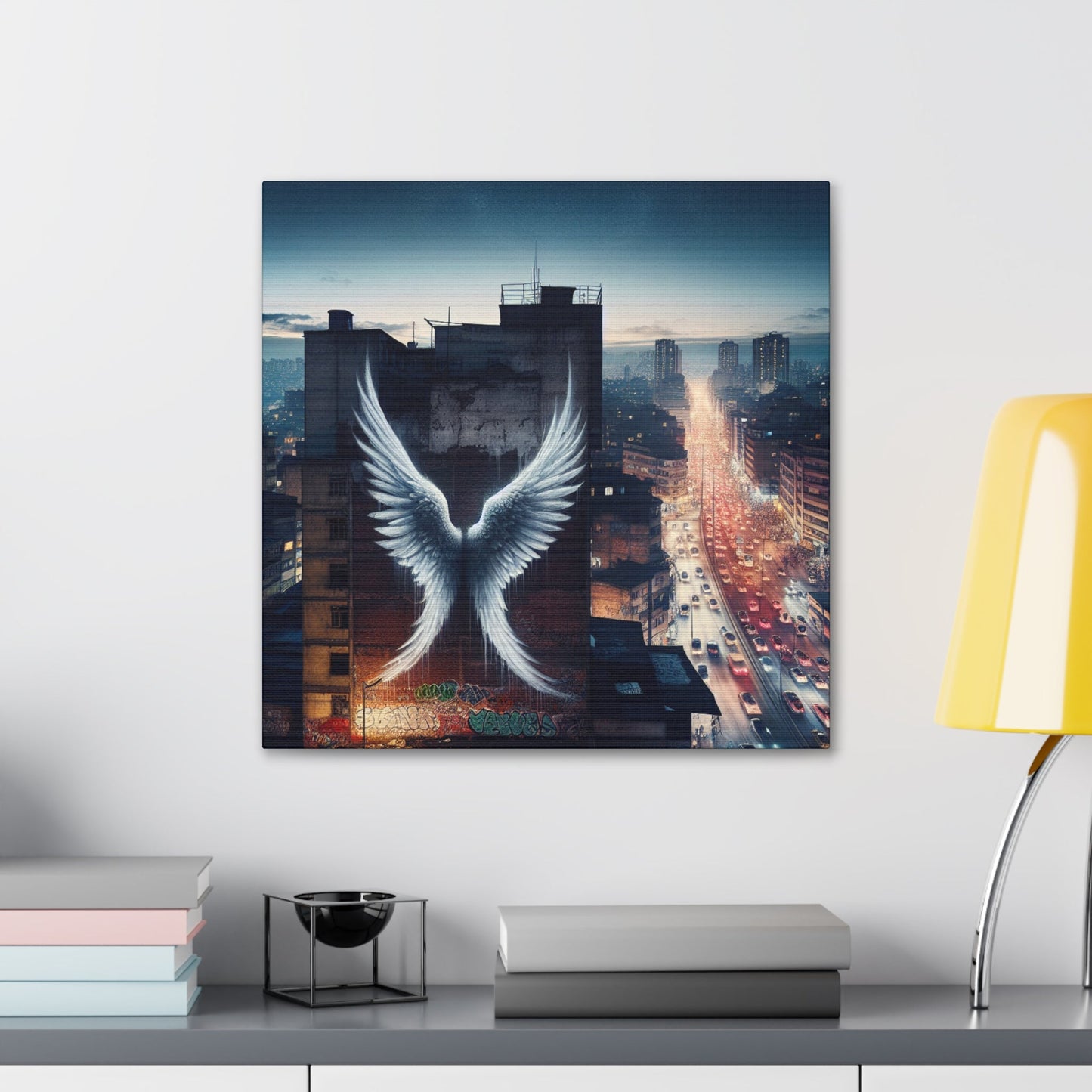 "Urban Twilight Wingscape" - Canvas - Authentic4Us