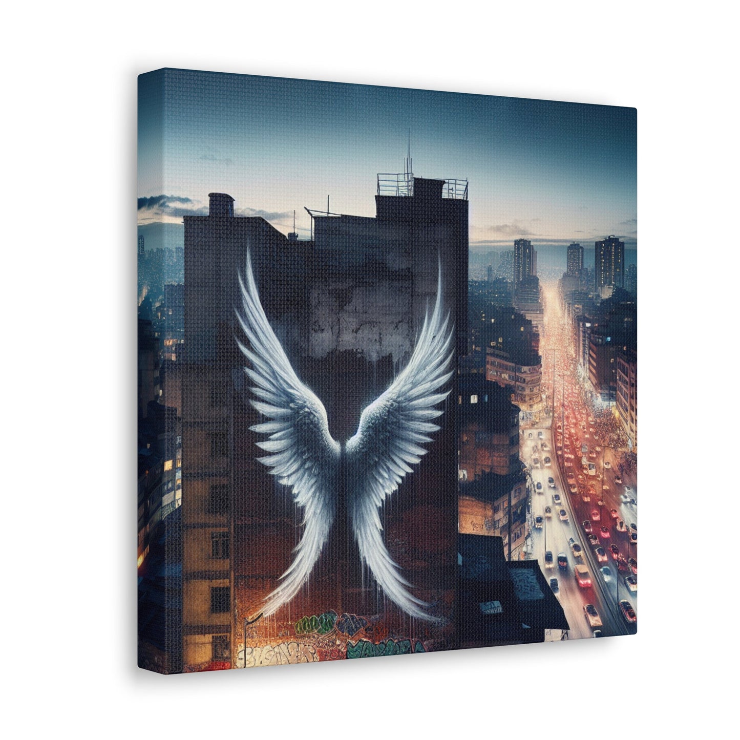 "Urban Twilight Wingscape" - Canvas - Authentic4Us