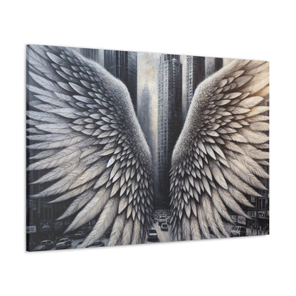 "Urban Wings: A Surreal Cityscape" - Canvas - Authentic4Us