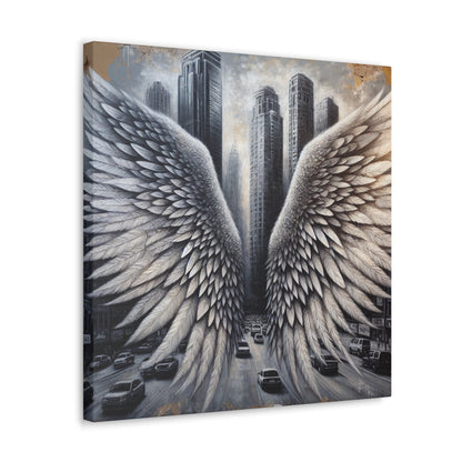 "Urban Wings: A Surreal Cityscape" - Canvas - Authentic4Us