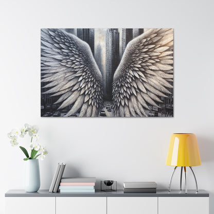 "Urban Wings: A Surreal Cityscape" - Canvas - Authentic4Us