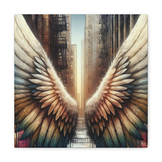 "Urban Wings at Sunset" - Canvas - Authentic4Us