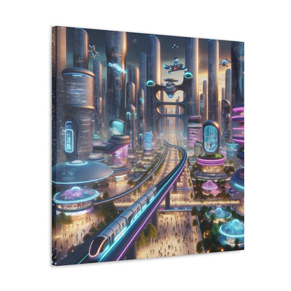 "Utopian City: Futuristic Harmony" - Canvas - Authentic4Us