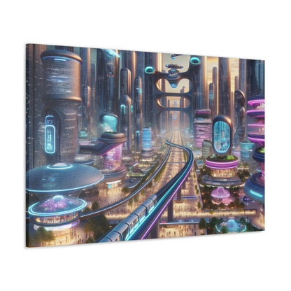 "Utopian City: Futuristic Harmony" - Canvas - Authentic4Us