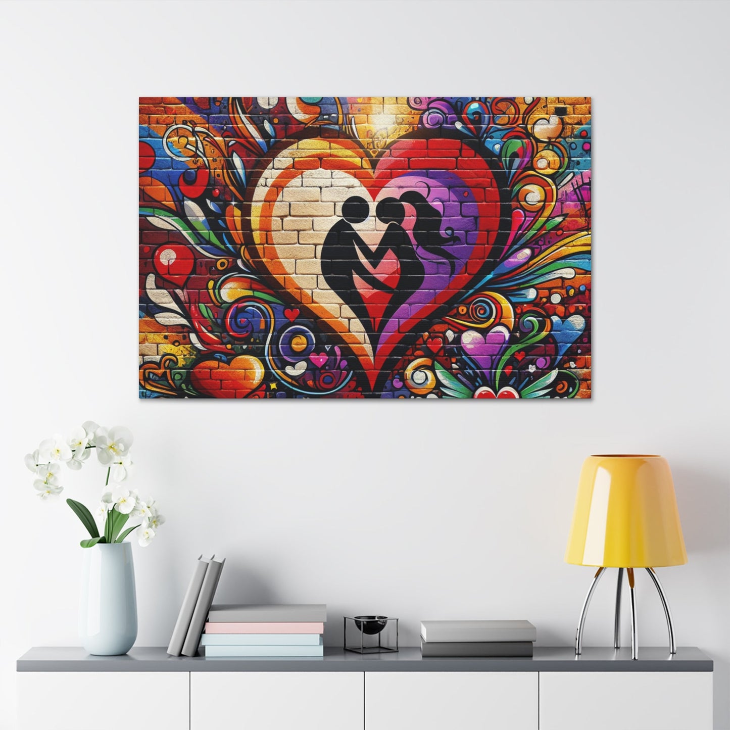 "Whimsical Love Oasis Mural" - Canvas - Authentic4Us