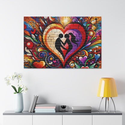 "Whimsical Love Oasis Mural" - Canvas - Authentic4Us