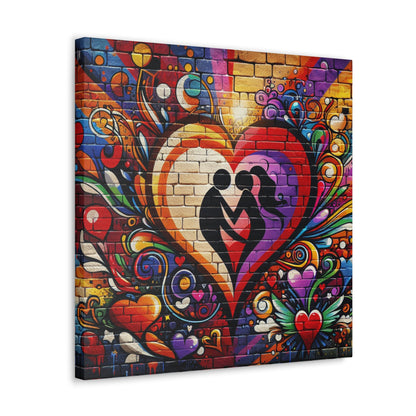 "Whimsical Love Oasis Mural" - Canvas - Authentic4Us