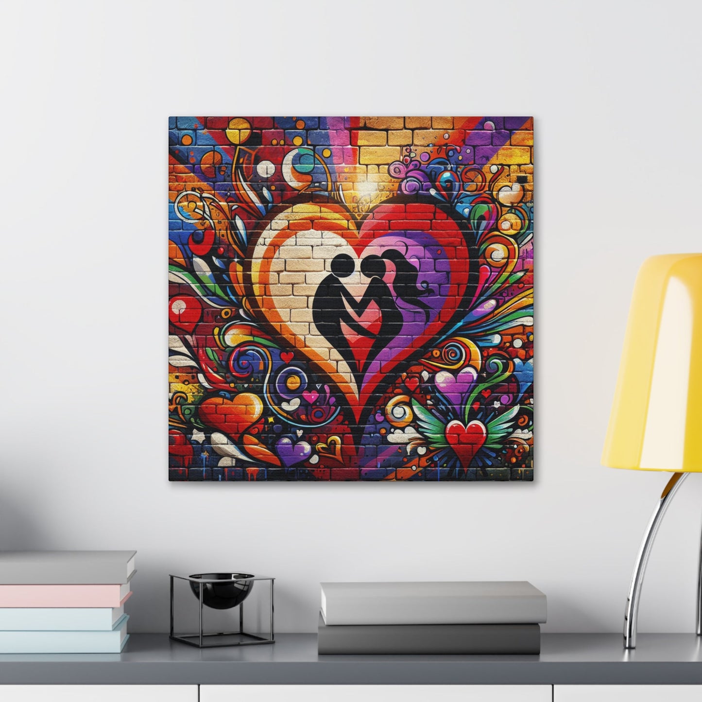 "Whimsical Love Oasis Mural" - Canvas - Authentic4Us