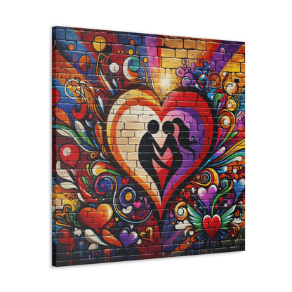 "Whimsical Love Oasis Mural" - Canvas - Authentic4Us