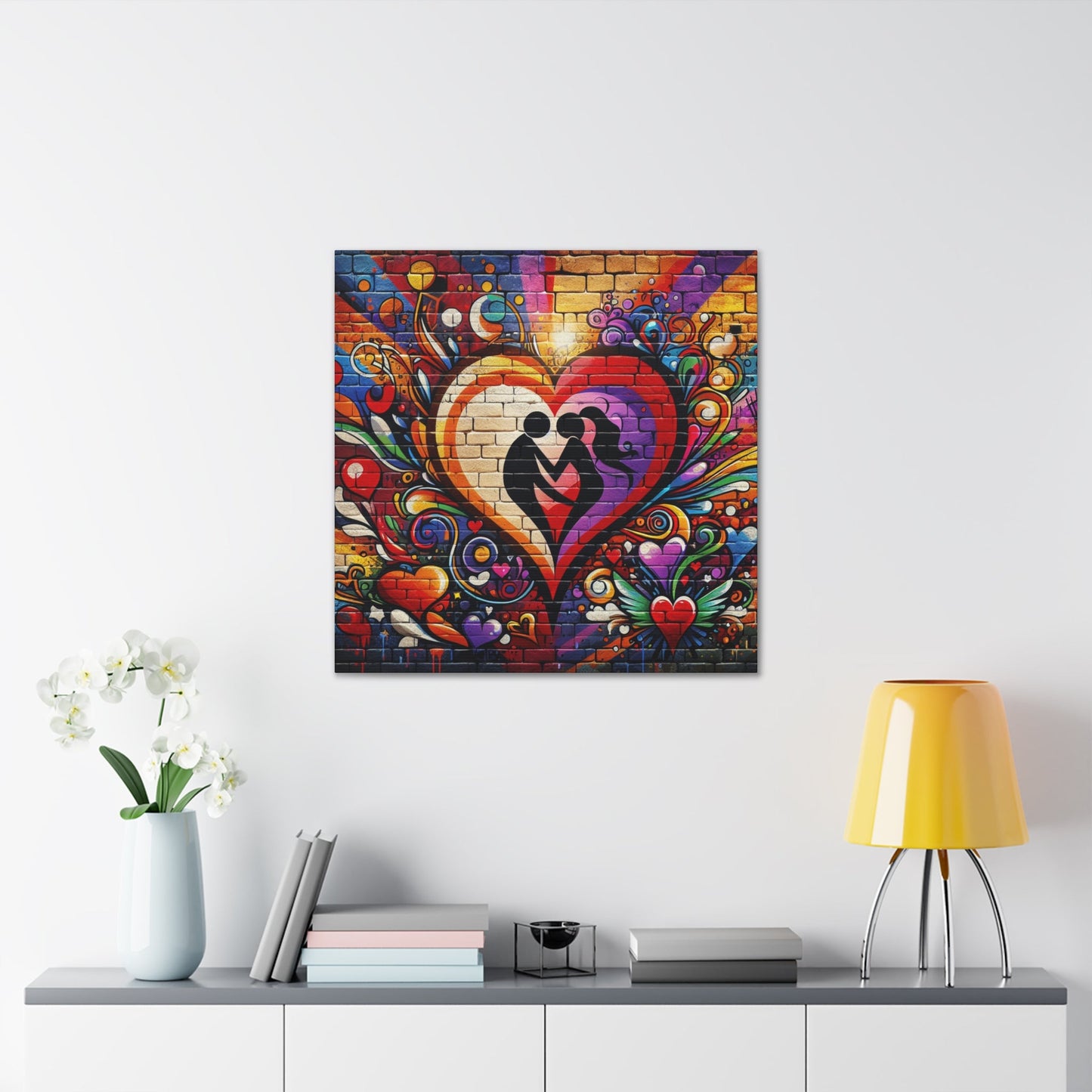 "Whimsical Love Oasis Mural" - Canvas - Authentic4Us