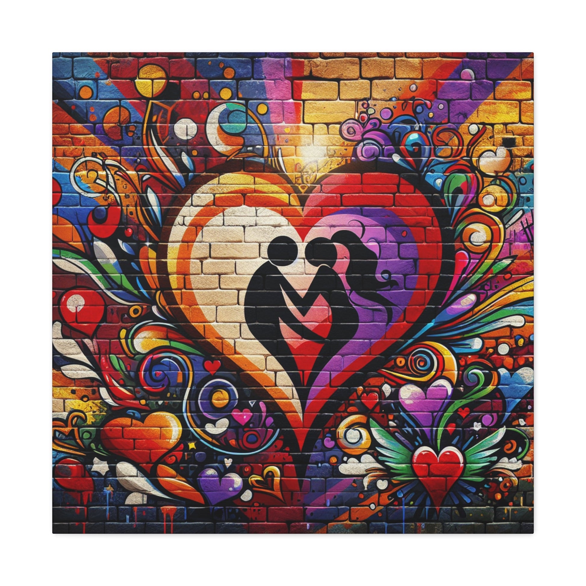 "Whimsical Love Oasis Mural" - Canvas - Authentic4Us