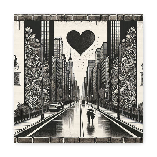 "Whimsical Urban Love Symphony" - Canvas - Authentic4Us