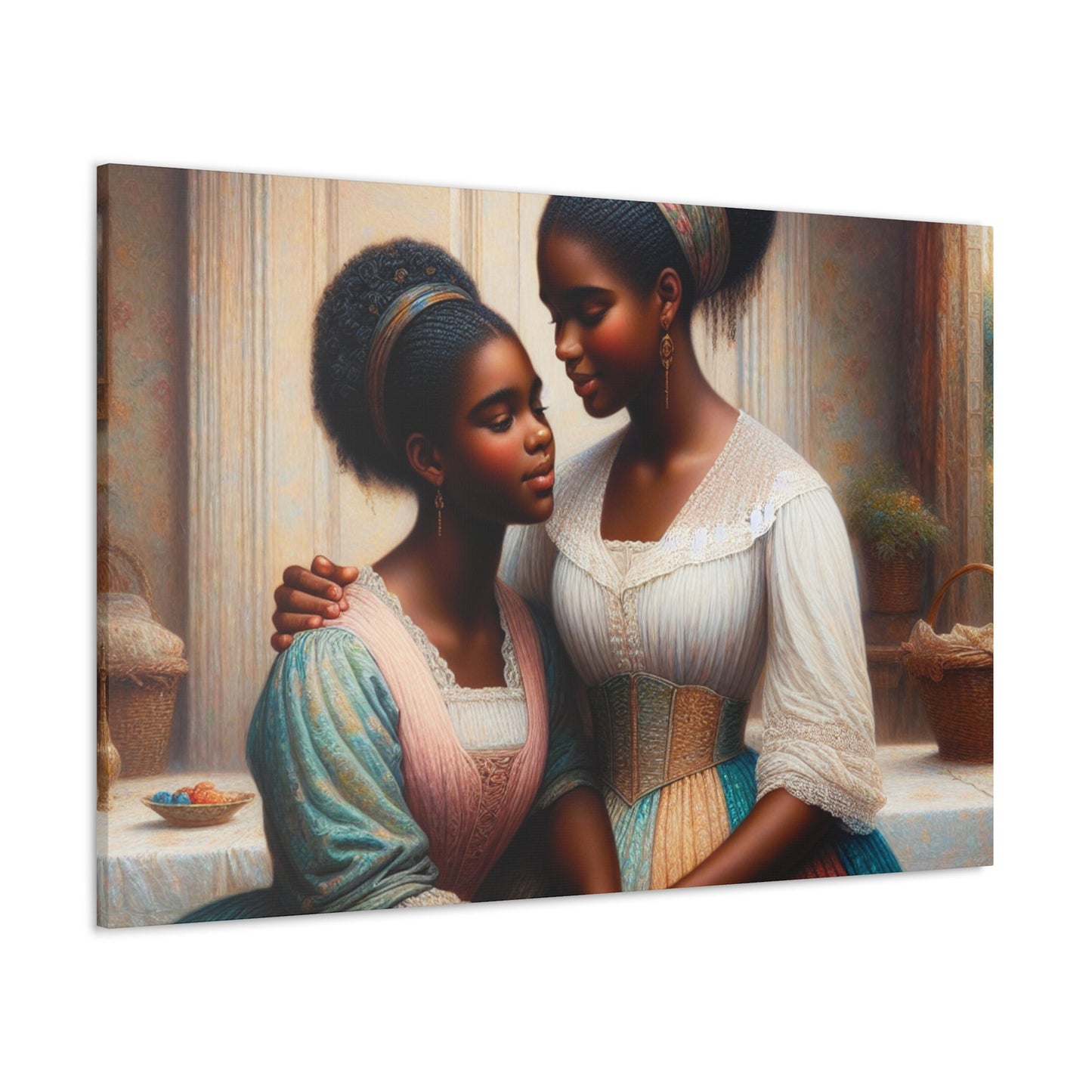 "Whispered Sisters: A Serene Bond" - Canvas - Authentic4Us