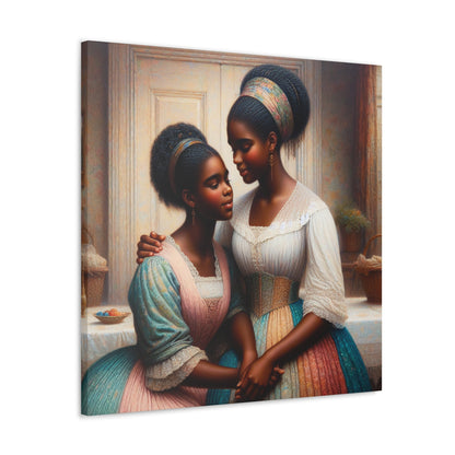 "Whispered Sisters: A Serene Bond" - Canvas - Authentic4Us