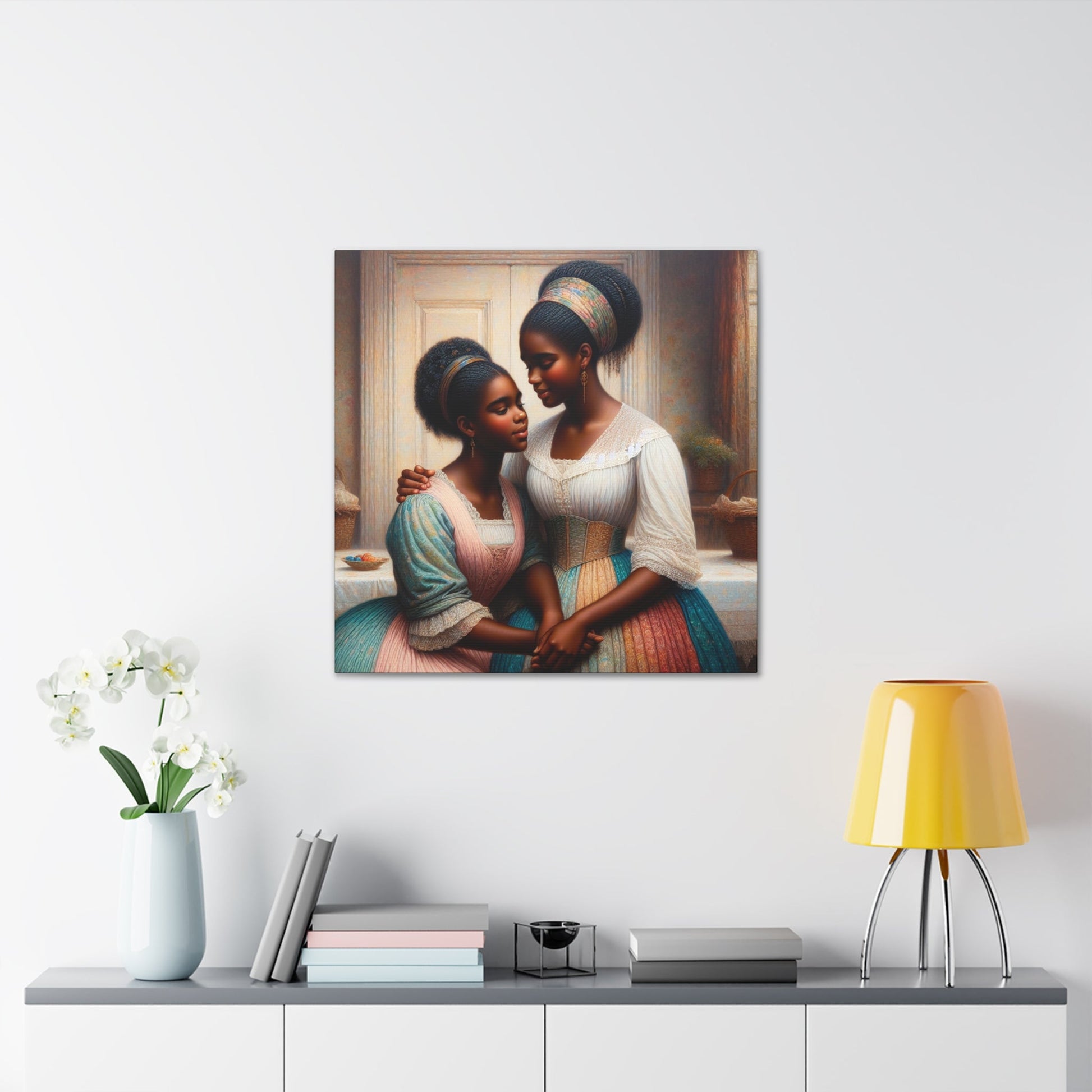 "Whispered Sisters: A Serene Bond" - Canvas - Authentic4Us