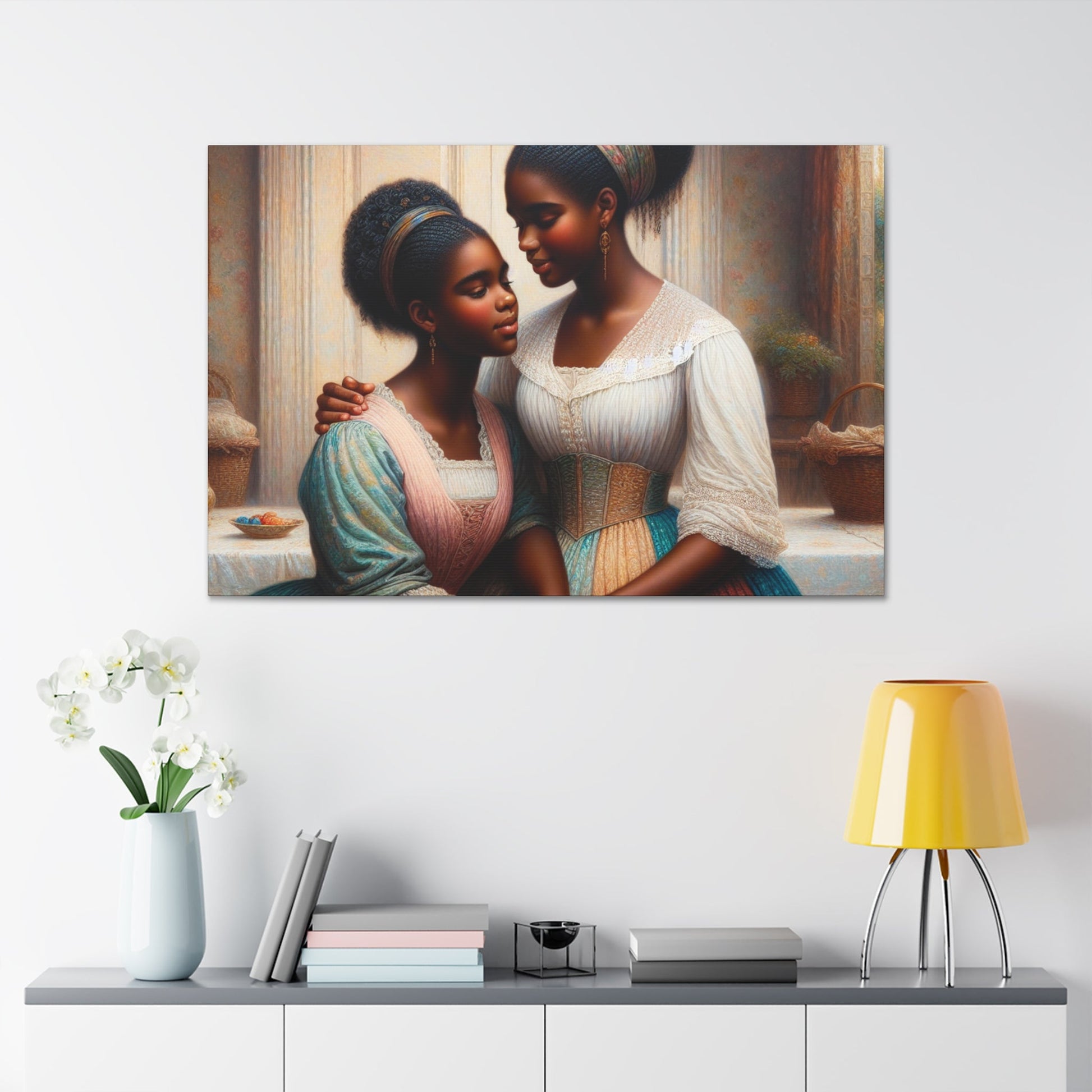 "Whispered Sisters: A Serene Bond" - Canvas - Authentic4Us