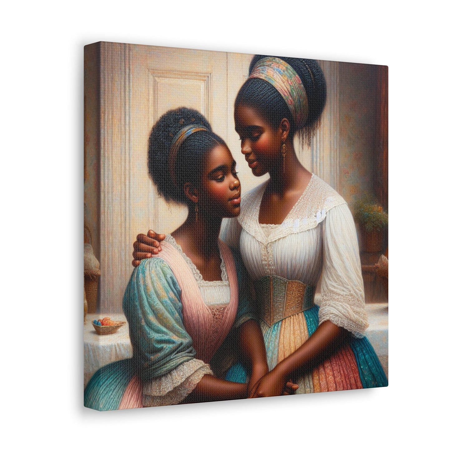 "Whispered Sisters: A Serene Bond" - Canvas - Authentic4Us