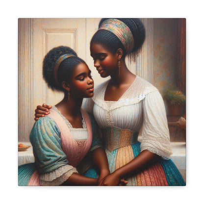 "Whispered Sisters: A Serene Bond" - Canvas - Authentic4Us