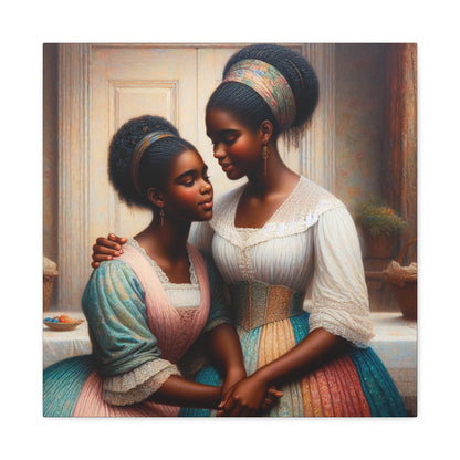 "Whispered Sisters: A Serene Bond" - Canvas - Authentic4Us