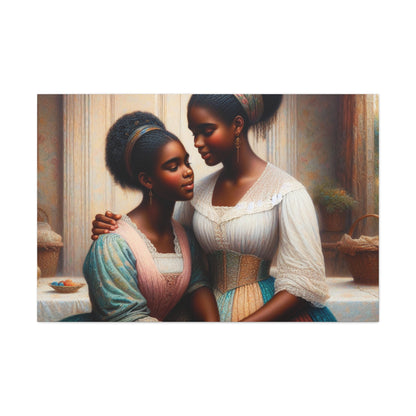 "Whispered Sisters: A Serene Bond" - Canvas - Authentic4Us