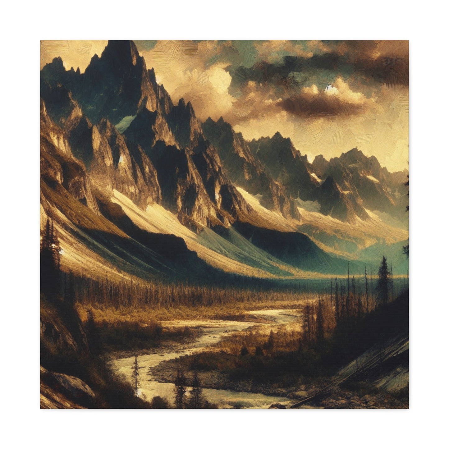 "Wild Majesty: Mountain Landscape" - Canvas - Authentic4Us